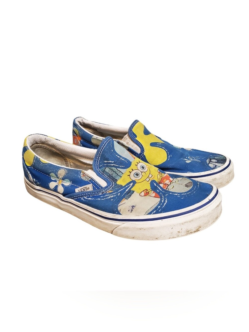 Vans X SpongeBob Classic Slip-On Blue AlohaBob Sneakers W 9.5 / M 8